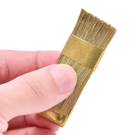 Brush for cleaning mills, copper, 6 × 2 cm, golden color-5