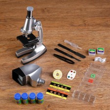 Microscope with a projector, a multiplicity of an increase in 50-1200x, with backlight, 2AA