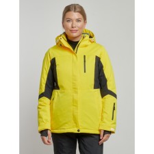 Ski jacket female, size 50, yellow color