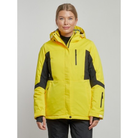 Ski jacket female, size 50, yellow color