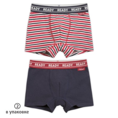 Panties for boys, height 98 cm, burgundy color, dark blue, 2 pcs