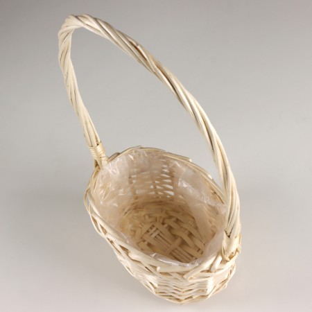 Wicker basket, 20x15x11xh40 cm, white, willow-2