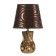 Elga table lamp E14 40W chocolate-gold 20x20x34cm Risalux