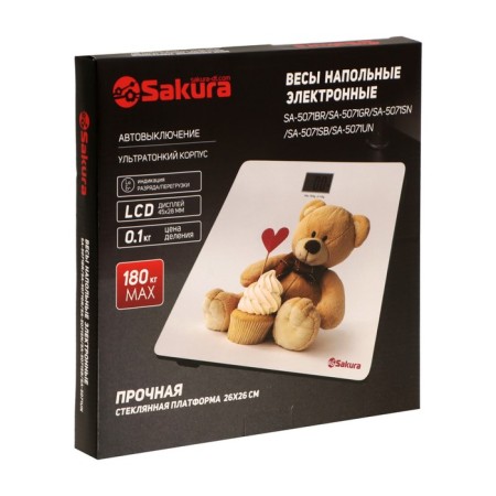 Floor scales Sakura SA-5071SB, electronic, up to 180 kg, drawing "Bath"-4