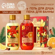 Gift set New Year: shower gel and bath foam, 2x300 ml, New Year