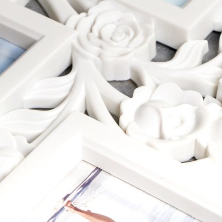 Photo frame plastic in 6 photos 10x15 cm "Bush rose" white 35.5x56.5x2 cm-2