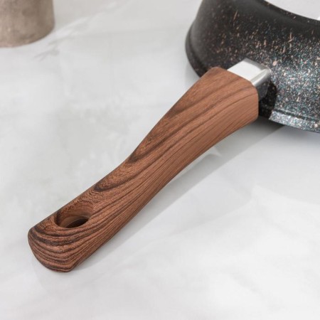 Granit Ultra Blue, D = 24 cm, removable handle, glass cover, anti -stick coating, blue color-2