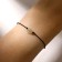 Bracelet of desires "Moonstone" on the black thread, the length is regulated