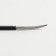 Scissors are manicure, narrow, bent, with rubberized handles, 9 cm, silver/black color