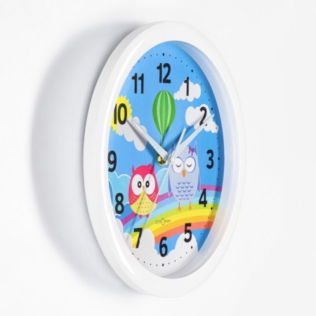 Walls wall, D-28 cm, children's, "owls", silent-1