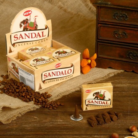 Incense "Hem" 10 cones Sandalo Cone-1