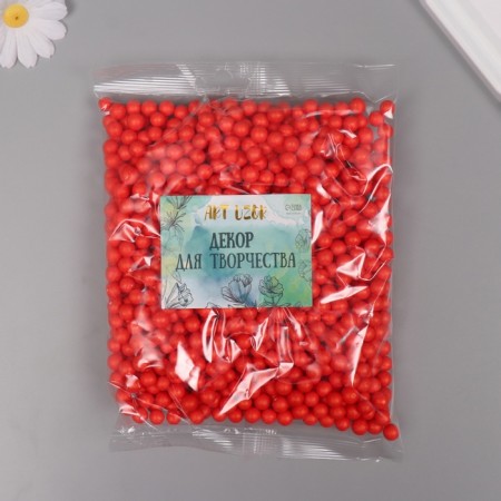 Decor for creativity Polyn -plast "Assorted balls" Red set 10 grams-2