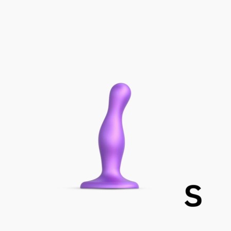 Fallomitator Strap-on-me dildo plug curved, violet metallic s, 14.5 cm