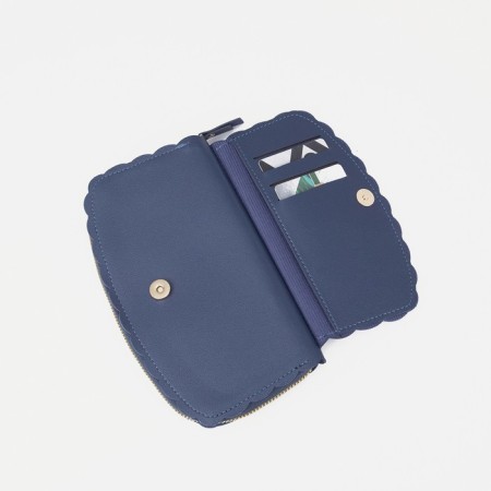 Women's wallet with lightning, blue color-5