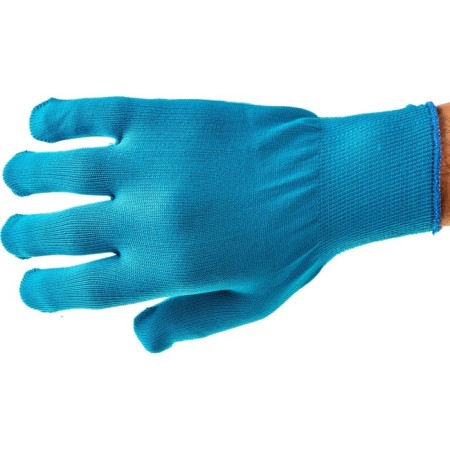 Gloves of nylon garden, knitting class 13, with PVC points, size 10, blue-2