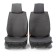 Front seats Car Performance, 2 pcs, alcantara, black-beige