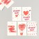 Cardboard "I love you" set 10 pcs (5 types) 4x6 cm