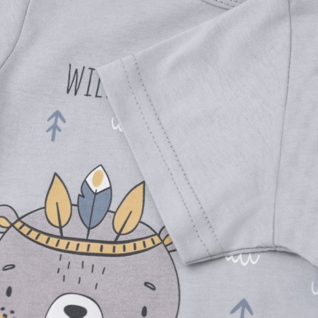 T -shirt for a boy, gray color, height 86 cm-2