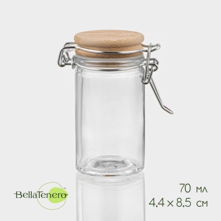 Glass jar for spices with Bellatenero Bogel Castle, 70 ml, 4.4 × 8.5 cm