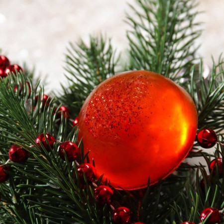 Handmade soap "New Year" perfumed, orange, 50 g-2