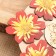 Hot “red-yellow flower” stand, 20x20 cm, wood mix