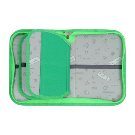 Penal 3 sections, tab inside, 140 x 210 x 40 mm, fabric, calligrata top block "trace"-5