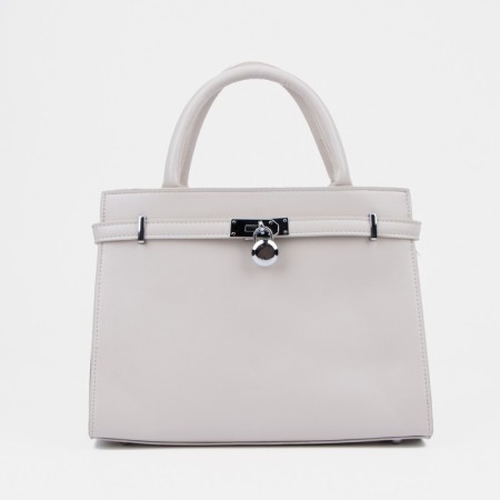 Bag Female Tout with zipper, white color