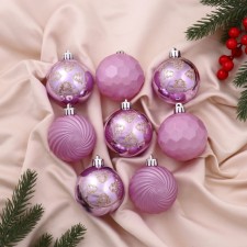Set of balls plastic D-6 cm, 8 pcs 