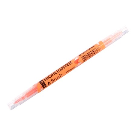Textbook marker 0.5-3.5 mm Erichkrause Visioline V-16 Brush Neon, bilateral, orange neon, water-based ink-2