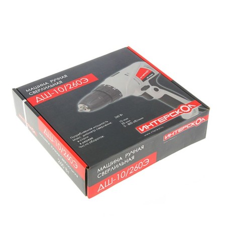 Drill-shuruvret "Interskol" DSh-10/260E, 260 W, 800 rpm, 25 nm, BZP 0.8-10 mm, reverse-1