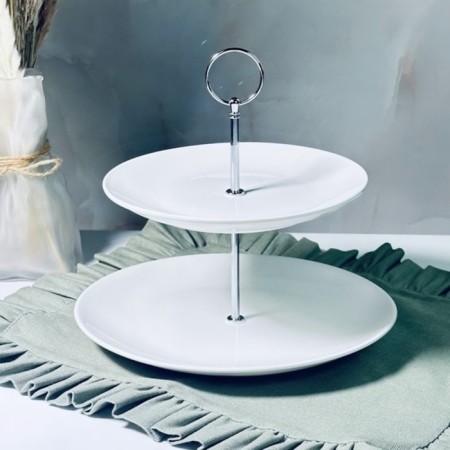 Double -tier storyteller Lenardi Bianco, 25.5x25 cm