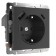 The socket w1171708 with grounding, curtains and USB, type A+C, black