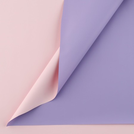 Flower Flower Flower packaging bubble bilateral “lavender + pale pink”, 50 μm, 0.5 x 9 m-3