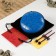 Musical instrument glucophone, blue, 11 petals, 17 x 8 cm