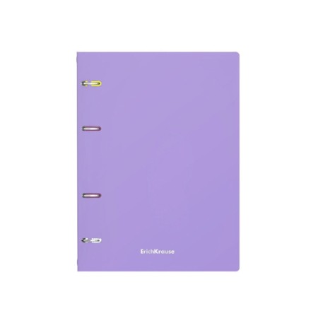 A notebook on rings A5, 80 sheets in the Erichkrause "Pastel", plastic cover, OFSET BOLK, 100%whiteness, mix-7