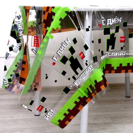 Single tablecloth "Pixels", 130 × 200 cm-4