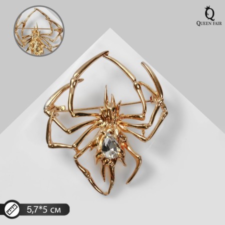 Brooch "Spider" is large, the color is white in gold