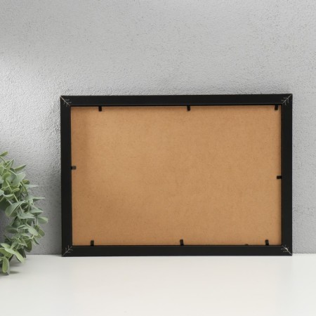 Photo frame wood, glass in 2 photos 10x15 cm "Passpartu" black 2x23x33 cm-2