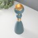 Summary metal per 1 candle "Blue lagoon" d = 5 cm gold 10x10x40.5 cm