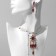 Set 2 objects: earrings, pendant "kaleidoscope", white-violet color in gold, 48 cm