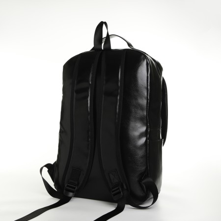 City backpack on a zipper, black color-3