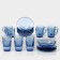 Fancy Diamond glass dishes set, 25 items