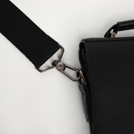 Male bag on the Textura valve, external pocket, black color-5