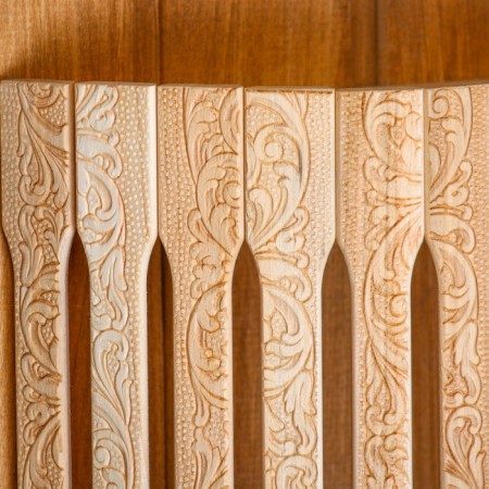 Layer wooden corner "Russian patterns" 31x27x11 cm-4