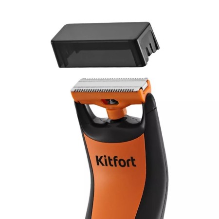 Kitfort KT-3124-2 Hair Trammer, for beard/mustache, from battery, black-orange-3