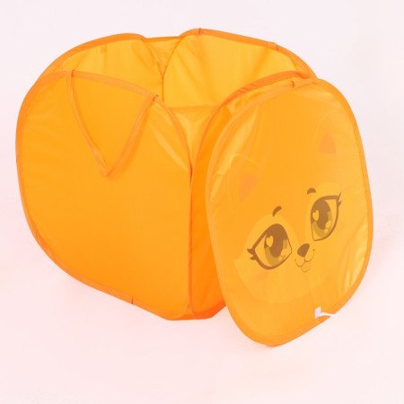 A basket for storing toys "fox" with a lid, 45 x 45 x 43 cm, orange-6