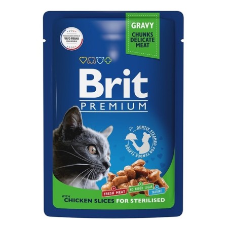 Wet Brit Premium food for sterilized cats, chicken in sauce, spider, 85 g