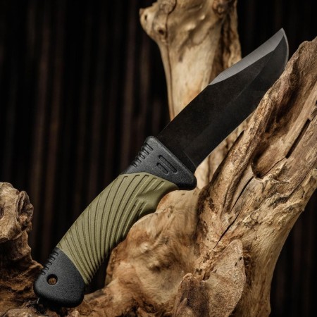 Tactical knife "Alpha" 23cm, blade 115mm/2.8 mm, with fiberglass, green-5