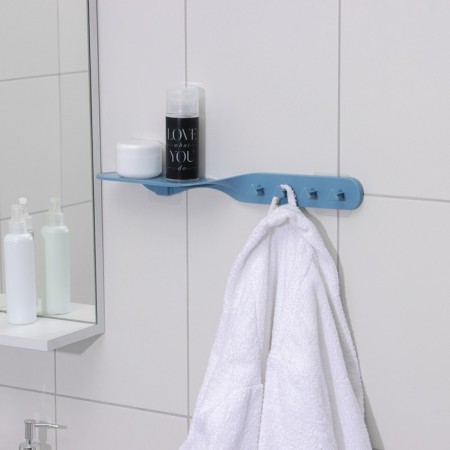 Bathroom holder on Velcro “Solution”, 41 × 7 × 4.5 cm, color mix-5