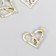 Decor for creativity metal, rhinestones "woven heart" 2.3x1.7 cm
